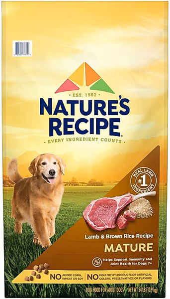 img-776816._AC_SL600_V1_ Nature's Recipe Mature Lamb & Rice Recipe Dry Dog Food, 24-lb bag